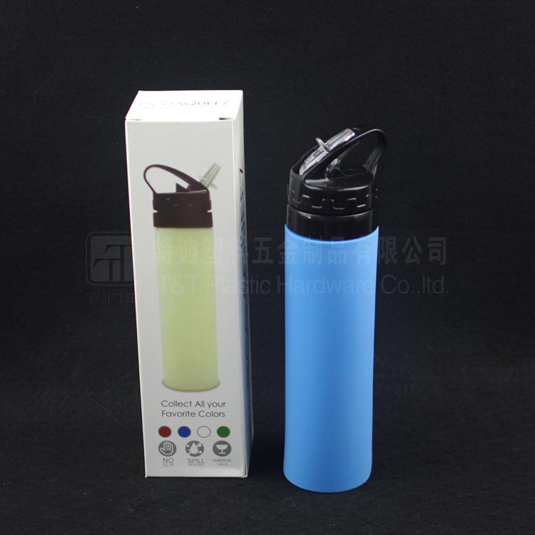 TT-T269 戶外折疊水瓶硅膠運(yùn)動(dòng)水壺650ML