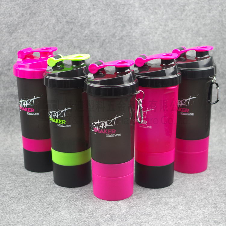 TT-B052 熱賣三合一奶昔搖搖杯帶登山扣600ML